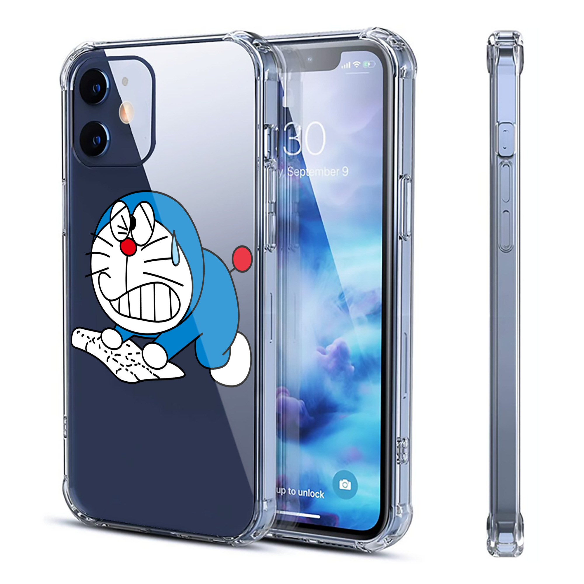 （画像用） ドラえもん Doraemon 【iPhone 12シリーズ対応】透明スマホケース（クリアソフトケース）